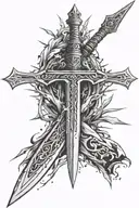 shards of narsil sword tattoo design idea
