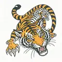 Tiger biting a dragon's neck tattoo tattoo design idea