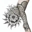 patchwork sleeve tattoo tattoo design idea