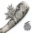 patchwork sleeve tattoo tattoo design idea