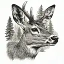 Mule Deer tattoo design idea