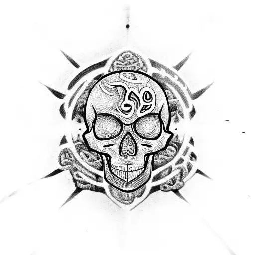 Premium Vector | Decorative tribal skull with leaves tribal design for  tattoo logo sign emblem tshirt