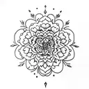henna Lowers tattoo design idea