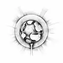 world cup 2022 argentina trophy sun tattoo design idea