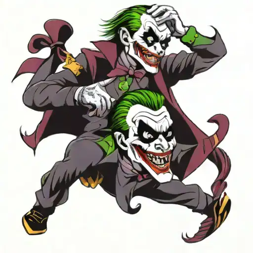 jokers hahaha on whole back tattoo tattoo design idea