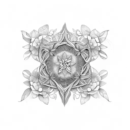 A philosophical quote intertwined with delicate floral elements symbolizing love and self expression tattoo design idea