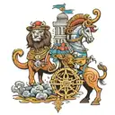  CREATE A TATTOO IMAGE BY COMBINING LANDMARKS FROM THRISSUR, DUBAI, RIGA LATVIA, LONDON, NORTHERN IRELAND  tattoo design idea