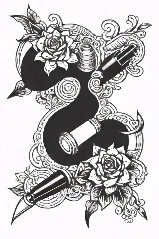 nail tech themed tattoo tattoo design idea
