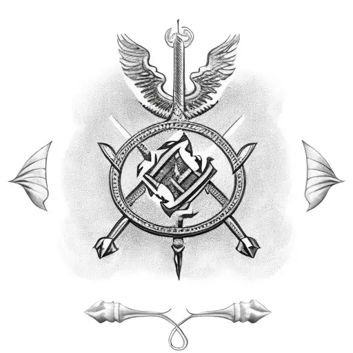 ukrainian coat of arms trident in ukrainian ornament tattoo design idea