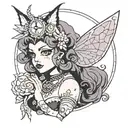 2000s, old, y2k, eclipsa, eclipsa butterfly, anime, death, christ, satanism tattoo design idea