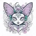 2000s, old, y2k, eclipsa, eclipsa butterfly, anime, death, christ, satanism tattoo design idea