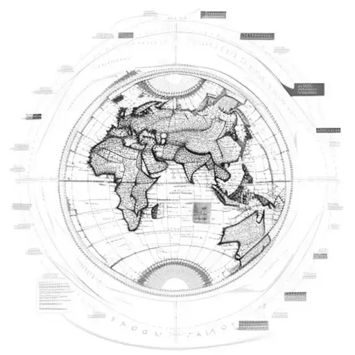 A map of the world with key locations representing your journey to becoming the richest man tattoo design idea