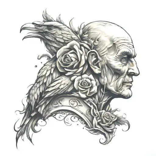 tribute to father who has already died tattoo design idea