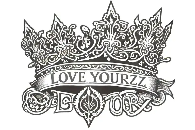 J. Cole's "Love Yourz" with a crown tattoo design idea