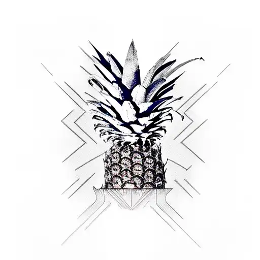 Pineapple tattoo design idea