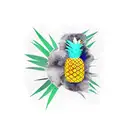 Pineapple tattoo design idea