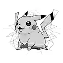 pikachu colored tattoo design idea