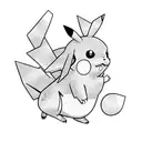 pikachu colored tattoo design idea