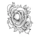 Valentine's Day tattoo flash in the style of simple black and grey tattoo tattoo design idea