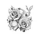 Valentine's Day tattoo flash in the style of simple black and grey tattoo tattoo design idea