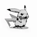 pikachu tattoo design idea