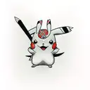 pikachu tattoo design idea