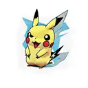 pikachu and lightning tattoo design idea