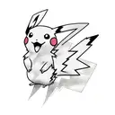 pikachu and lightning tattoo design idea