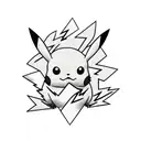 pikachu and lightning tattoo design idea