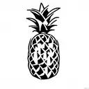 Pineapple tattoo design idea