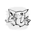 pikachu and lighntning tattoo design idea