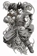 gohan saga cell tattoo design idea