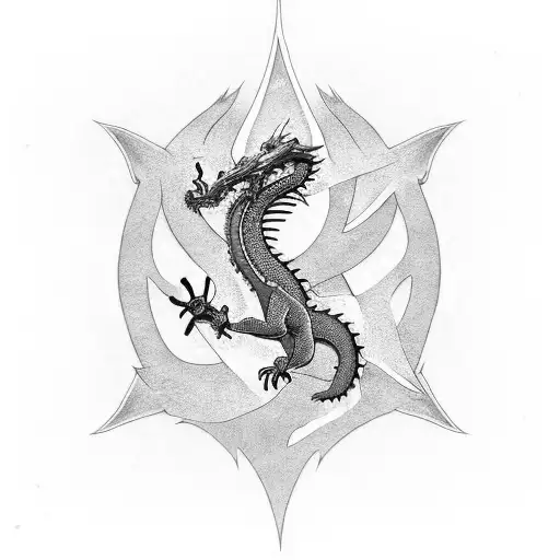 Dragon scales on forearm tattoo design idea
