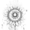 protector for the rain sunflower tattoo design idea