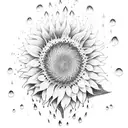 protector for the rain sunflower tattoo design idea