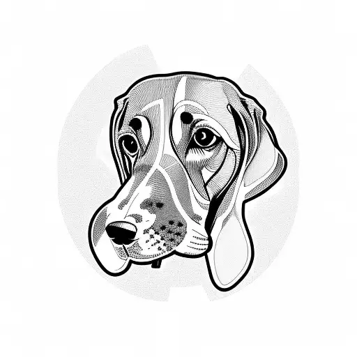 Basset hound tattoo design idea