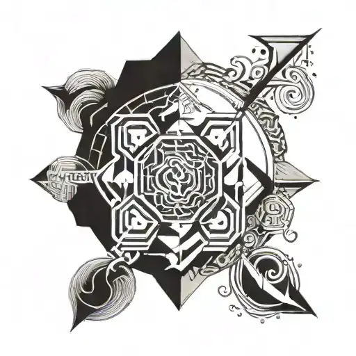 air earth water fire symbols in a band tattoo tattoo design idea