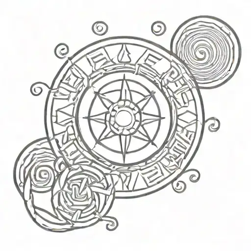 earth water air fire symbols in band tattoo design idea