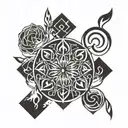 air earth water fire symbols in a band tattoo tattoo design idea