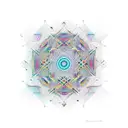 Multicolored elongated abstract pattern with halftone transitions. tattoo design idea