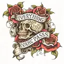 quote "everything passes" tattoo design idea