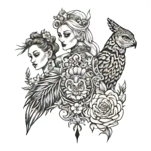 liaz, Og buda and Yana with Alina tattoo design idea