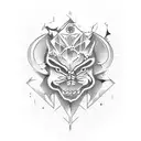 broken bottle tattoo design idea