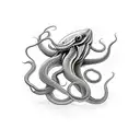 giant squid tattoo design idea