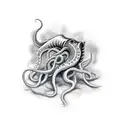 giant squid tattoo design idea