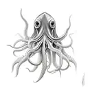 giant squid tattoo design idea