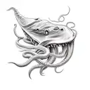 giant squid tattoo design idea