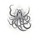 giant squid tattoo design idea