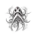giant squid tattoo design idea