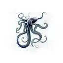 giant squid tattoo design idea